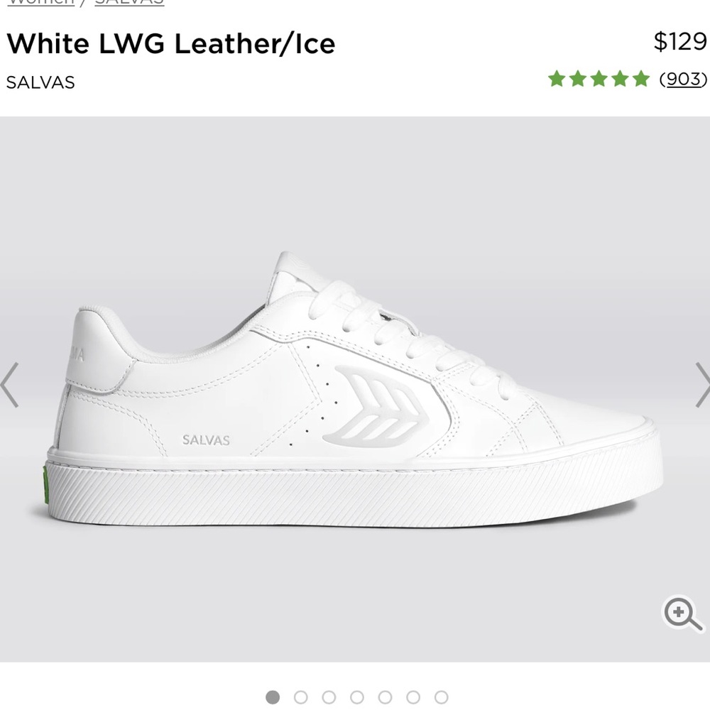 Cariuma Salvas white leather shoes sneaker size 8